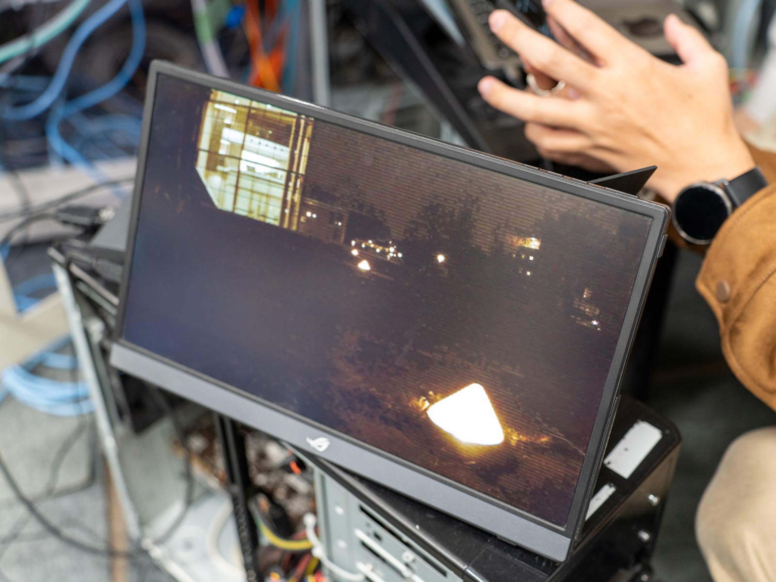 Starlinkを用いた映像伝送の様子