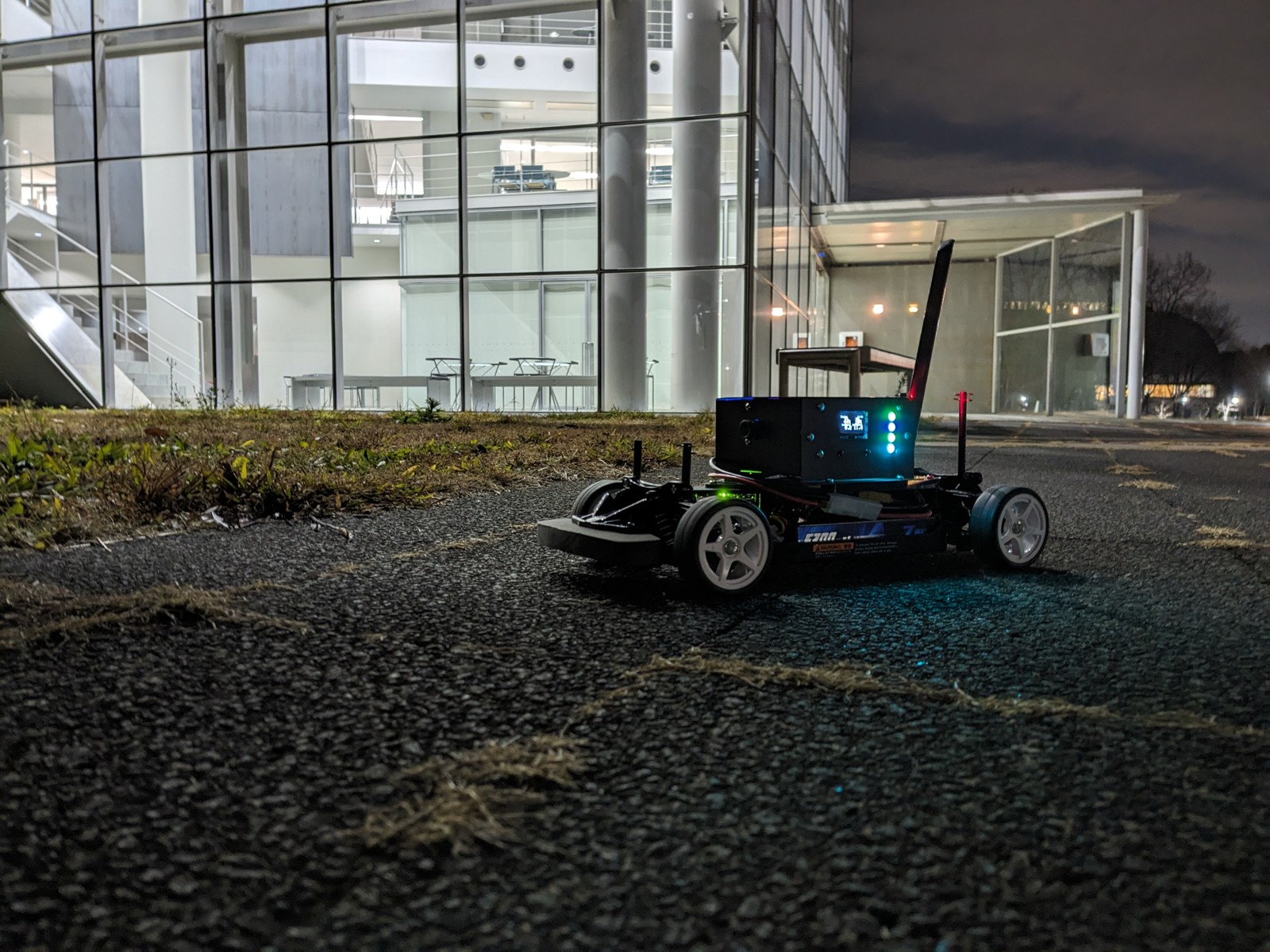 走行させた車の様子